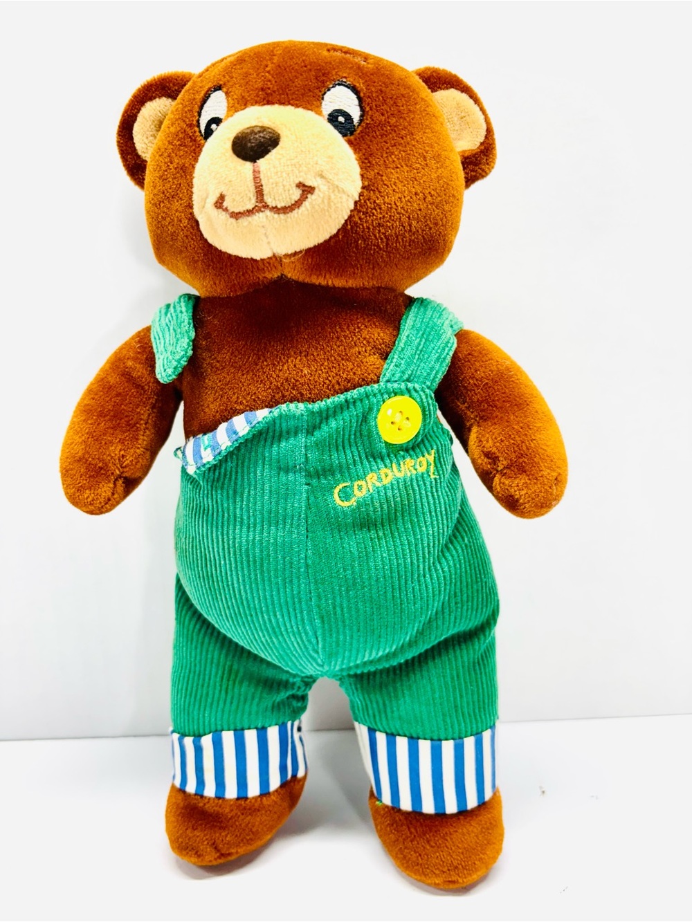 Corduroy Bear Green Overalls Plush Toy Eden Toys 1997 Vintage